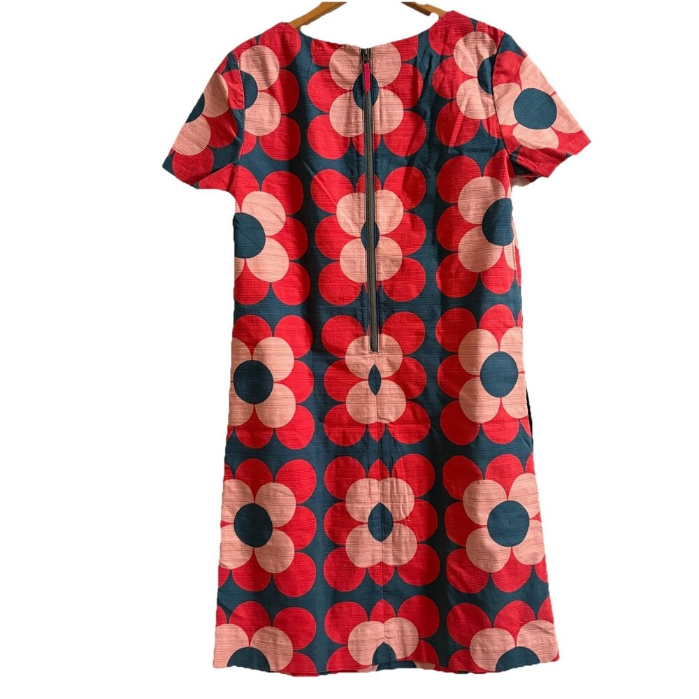 Boden Women's Red Floral Dress Short Sleeves, Size 4 Regular - Picture 4 of 10